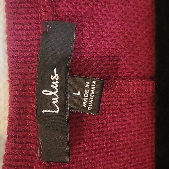 Lulu's True Story burgundy Short sleeve Sweater top - Picture 2 of 8